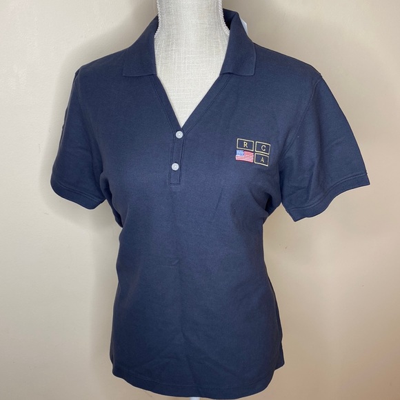 devon & jones Tops - NWT Devon & Jones ladies polo navy blue 💯 Prima cotton size medium .